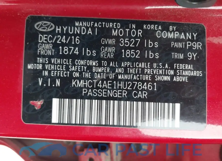 KMHCT4AE1HU278461# 9