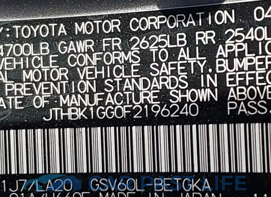 JTHBK1GG0F2196240# 9
