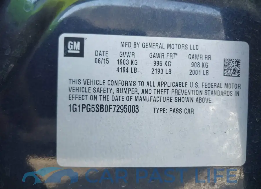 1G1PG5SB0F7295003# 9