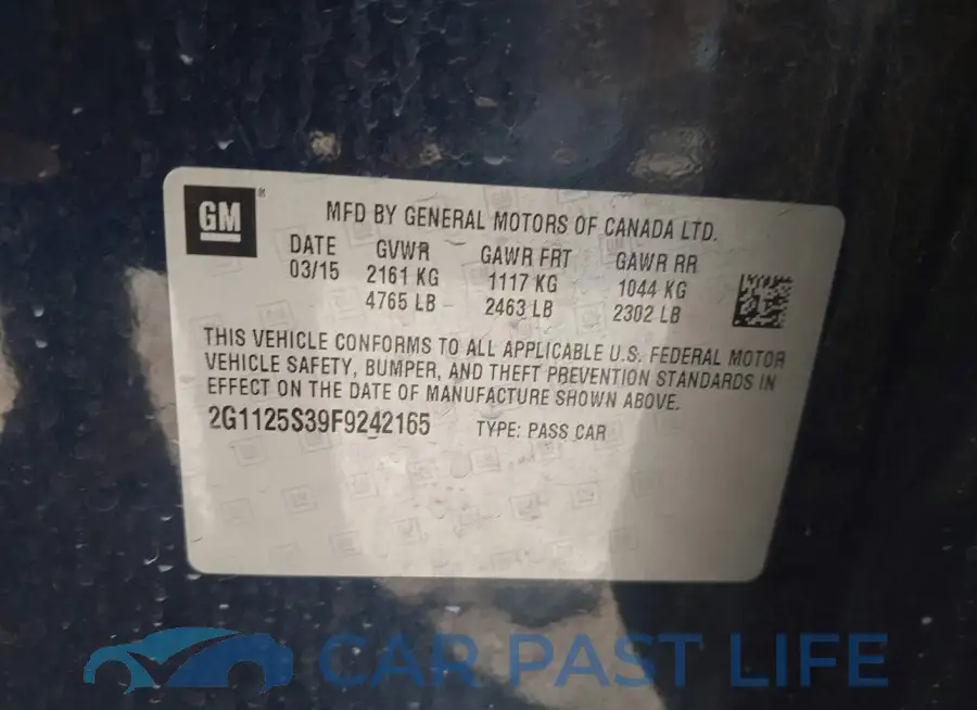 2G1125S39F9242165# 9