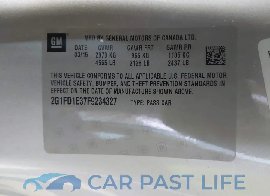 2G1FD1E37F9234327# 9