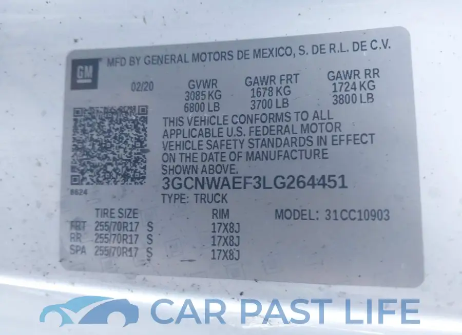 3GCNWAEF3LG264451# 9