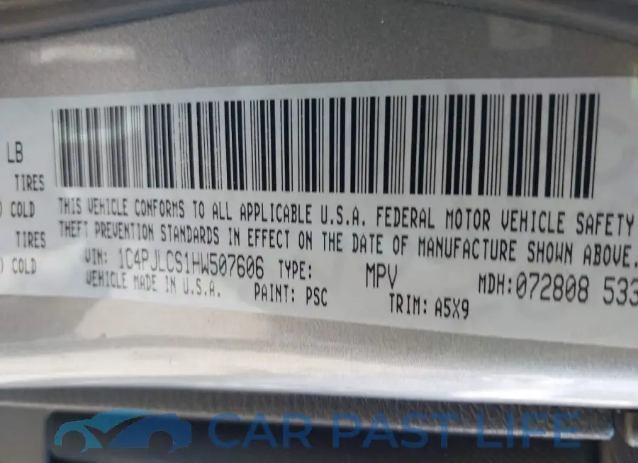1C4PJLCS1HW507606# 9