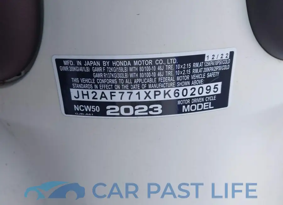 JH2AF771XPK602095# 10