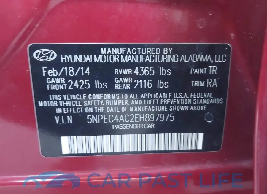 5NPEC4AC2EH897975# 9