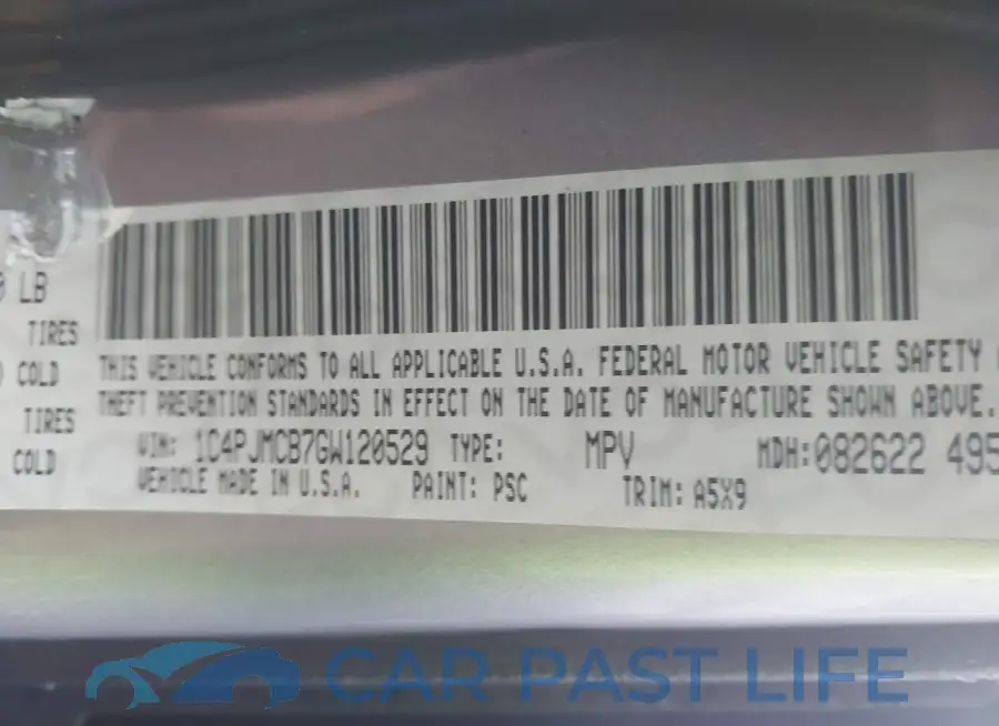 1C4PJMCB7GW120529# 9