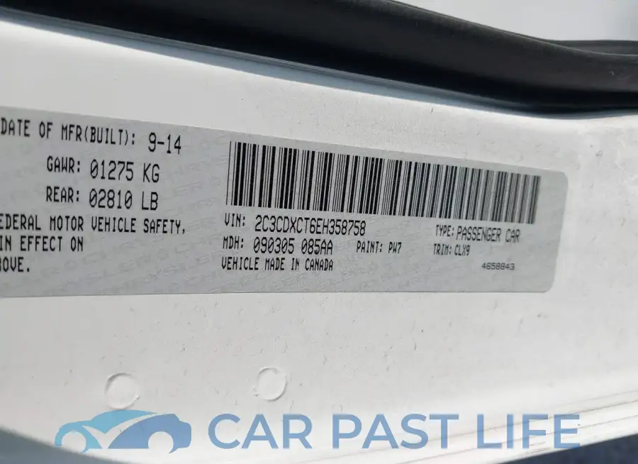 2C3CDXCT6EH358758# 9