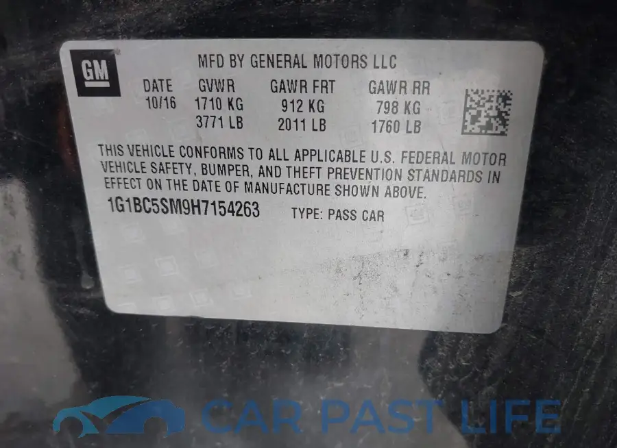 1G1BC5SM9H7154263# 9