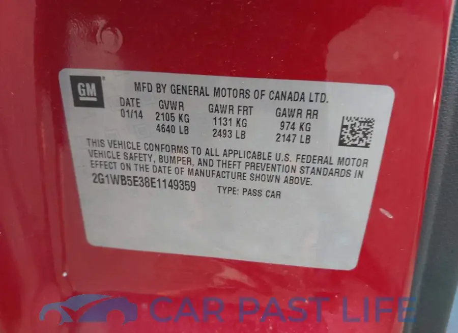 2G1WB5E38E1149359# 9