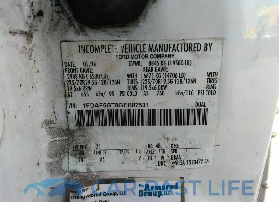 1FDAF5GT8GEB87531# 8