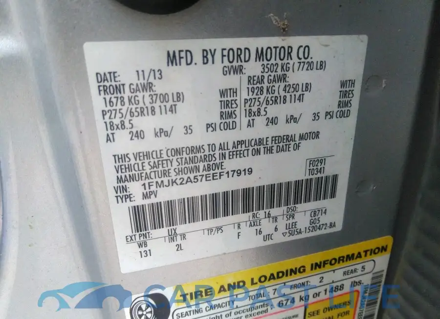 1FMJK2A57EEF17919# 9