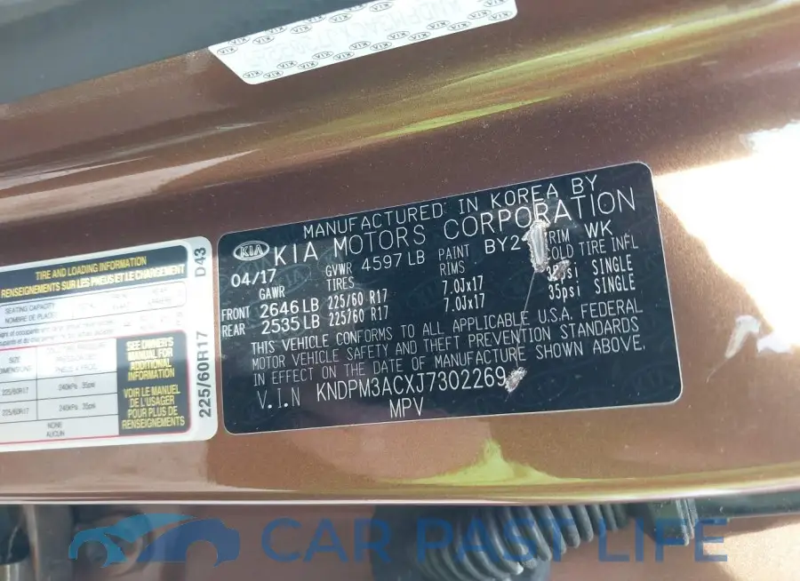 KNDPM3ACXJ7302269# 9