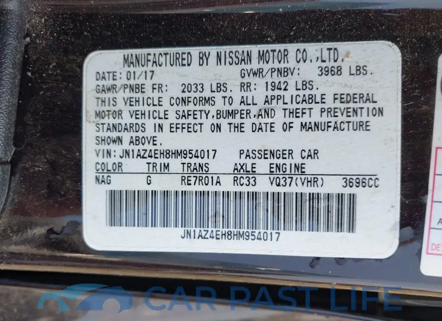 JN1AZ4EH8HM954017# 9