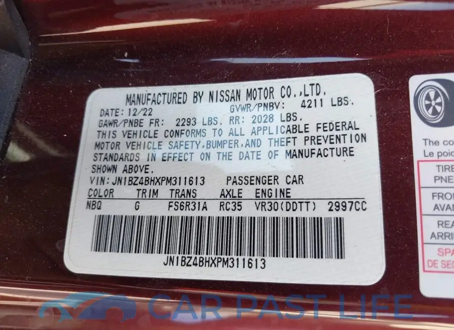 JN1BZ4BHXPM311613# 9