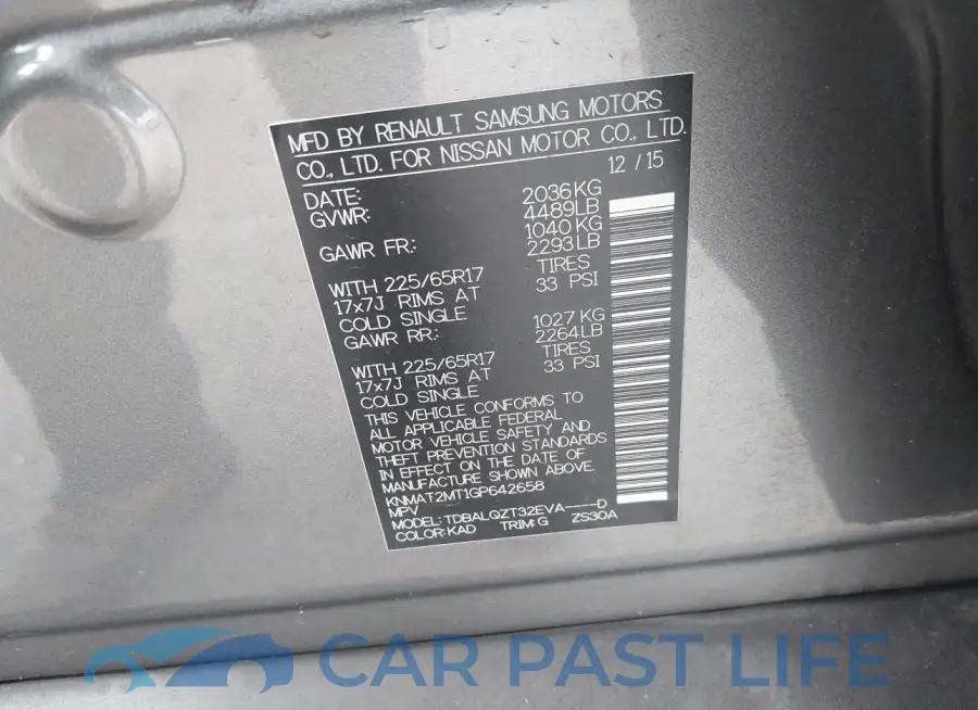 KNMAT2MT1GP642658# 9