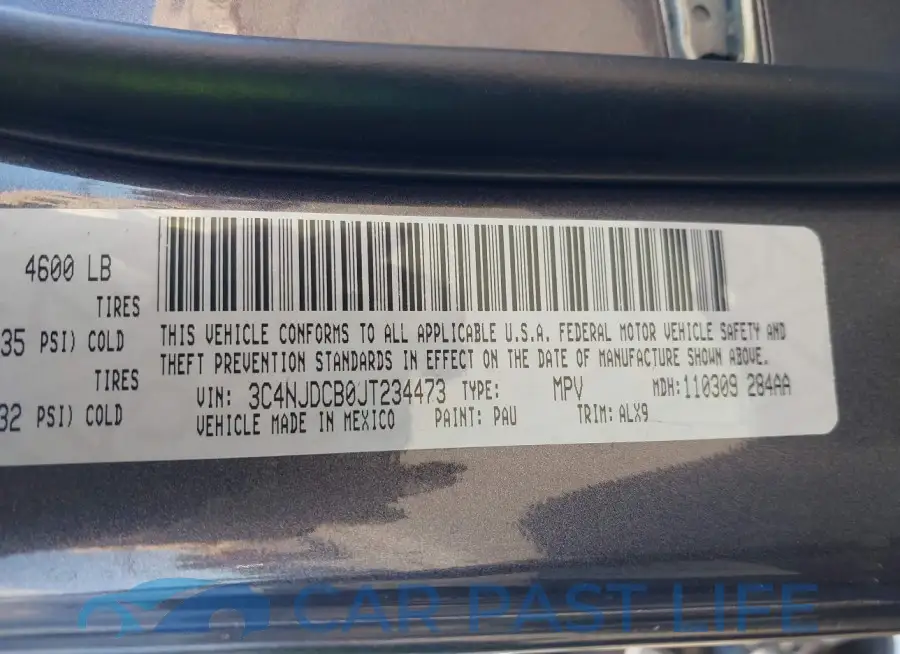3C4NJDCB0JT234473# 9