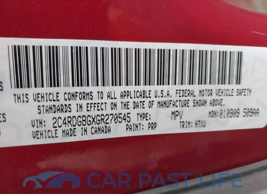 2C4RDGBGXGR270545# 9
