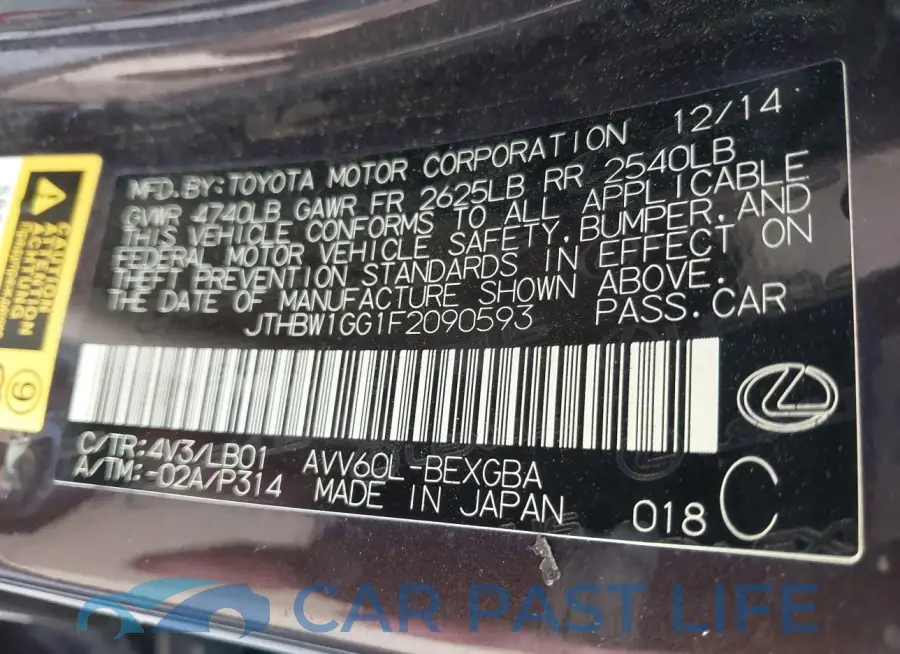 JTHBW1GG1F2090593# 9