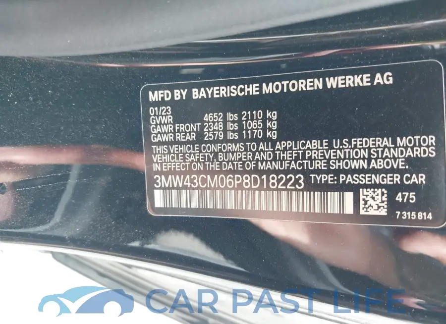 3MW43CM06P8D18223# 9