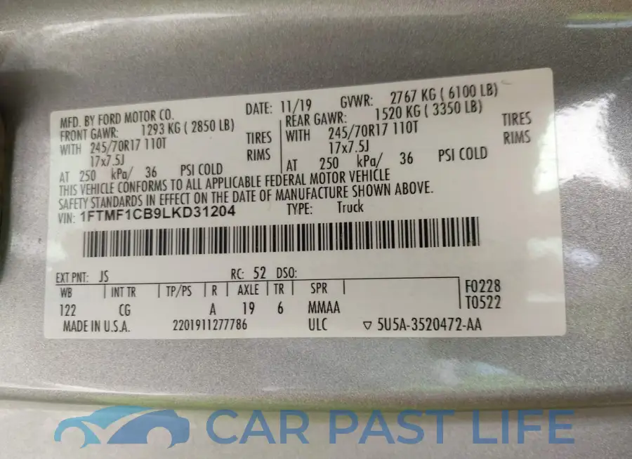 1FTMF1CB9LKD31204# 9