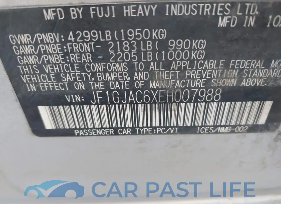 JF1GJAC6XEH007988# 9