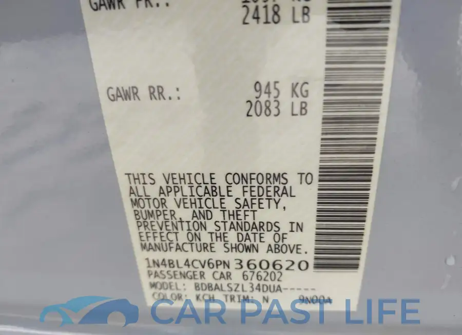 1N4BL4CV6PN360620# 9