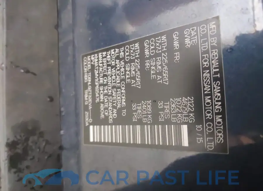 KNMAT2MV1GP615476# 9