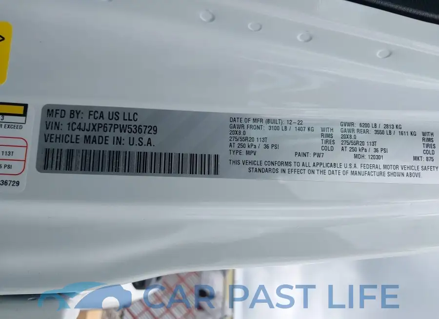 1C4JJXP67PW536729# 9