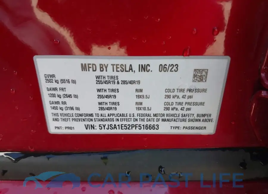 5YJSA1E52PF516663# 9