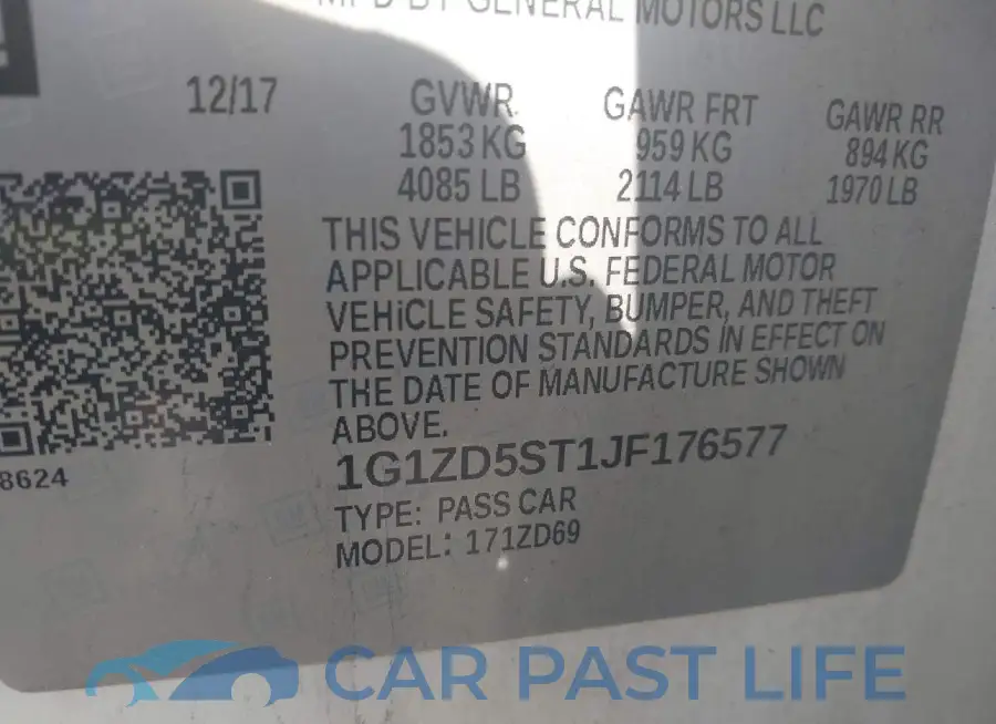 1G1ZD5ST1JF176577# 9