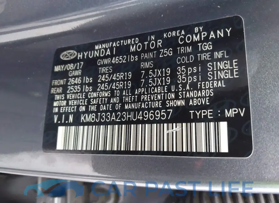 KM8J33A23HU496957# 9