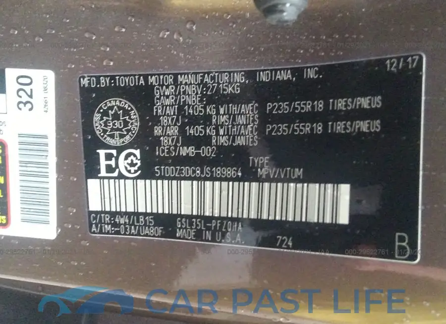 5TDDZ3DC8JS189864# 9