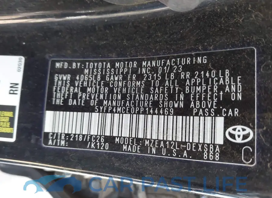 5YFP4MCE0PP144469# 9