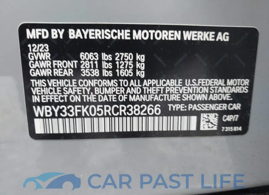 WBY33FK05RCR38266# 9