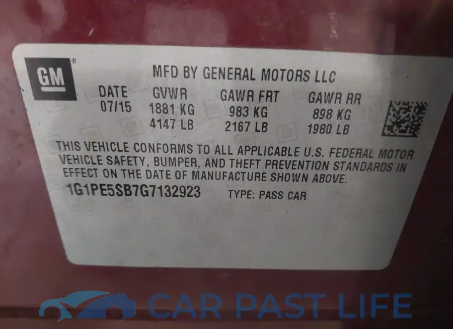 1G1PE5SB7G7132923# 9