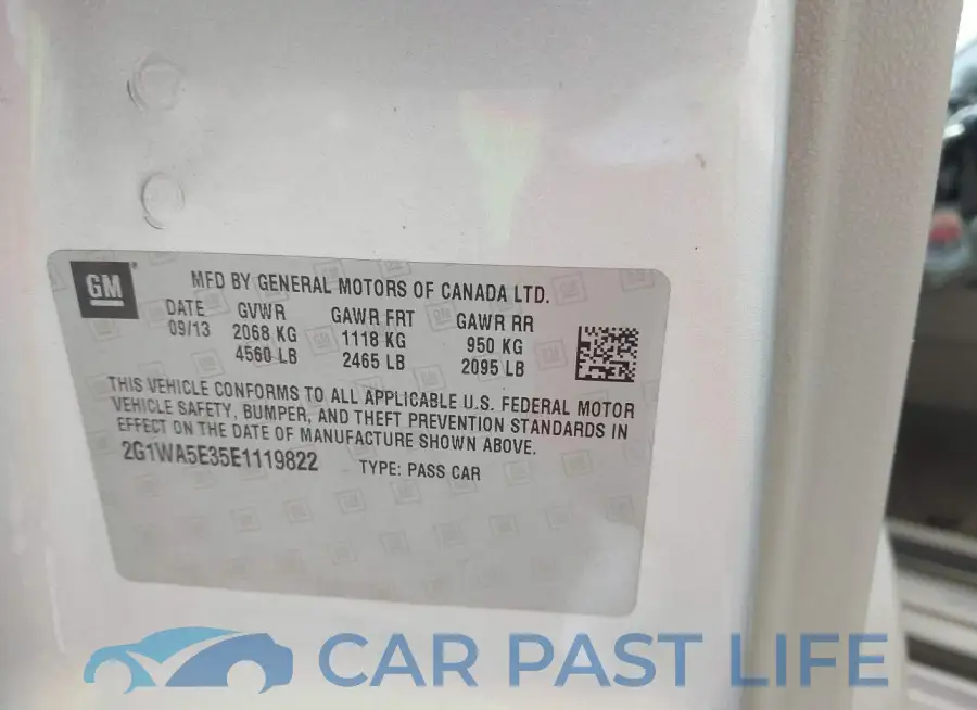 2G1WA5E35E1119822# 9