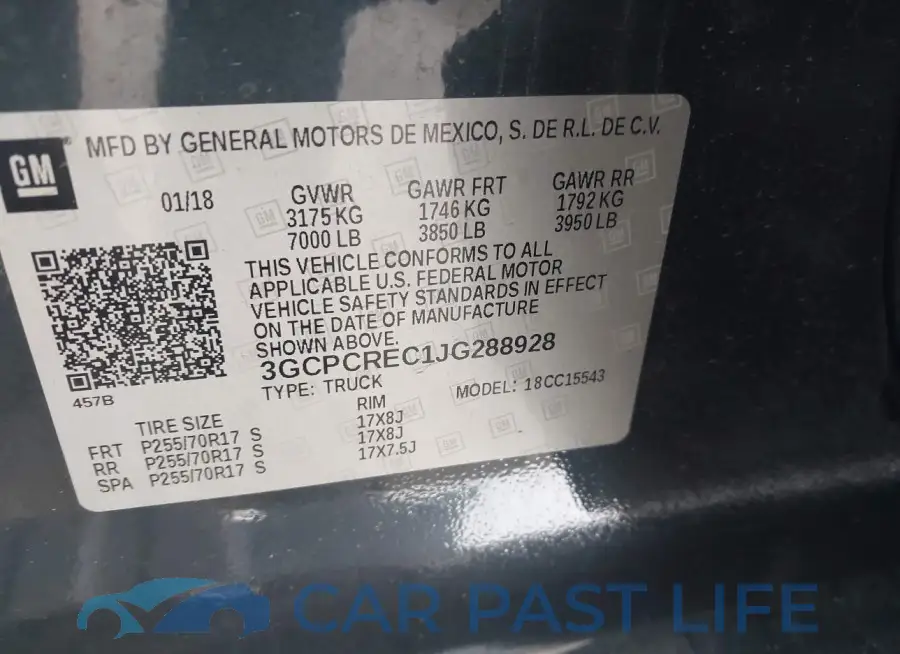 3GCPCREC1JG288928# 9