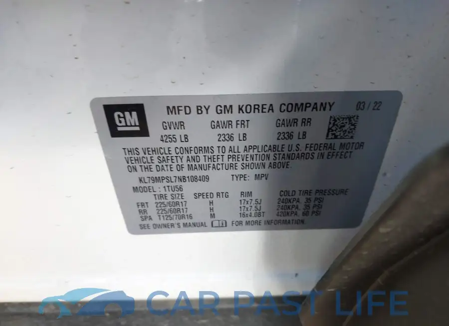 KL79MPSL7NB108409# 9