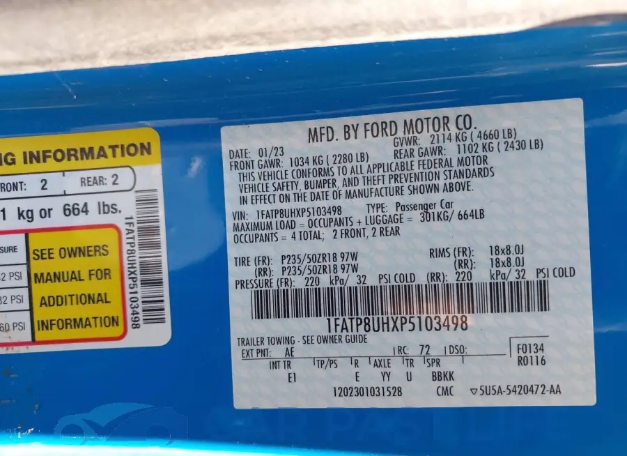 1FATP8UHXP5103498# 5