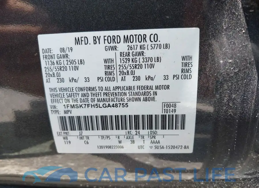 1FMSK7FH5LGA48755# 9