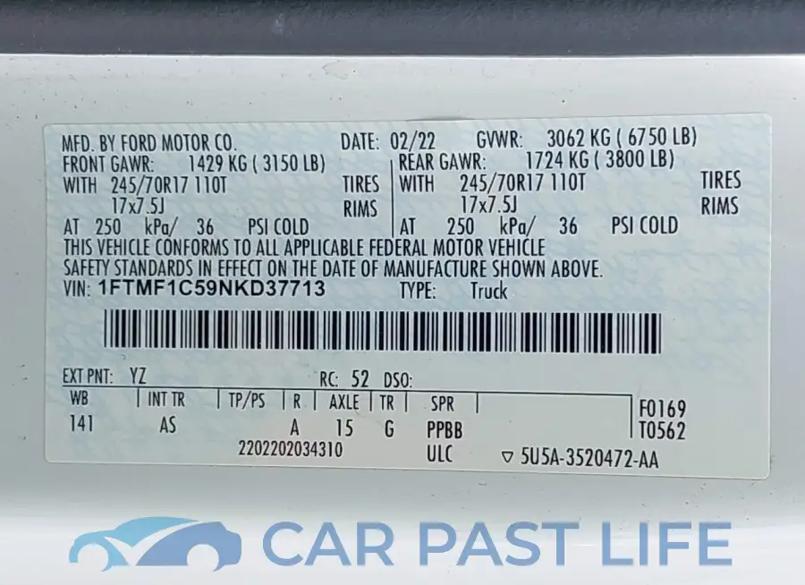 1FTMF1C59NKD37713# 9