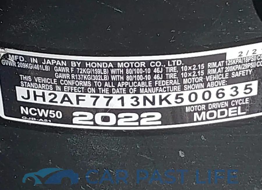 JH2AF7713NK500635# 10