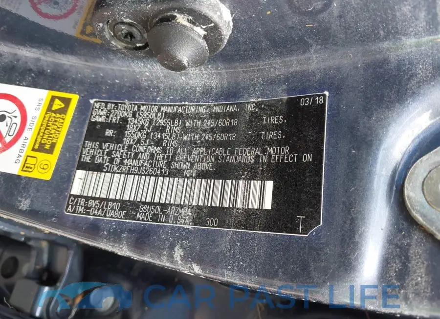 5TDKZRFH9JS260413# 9