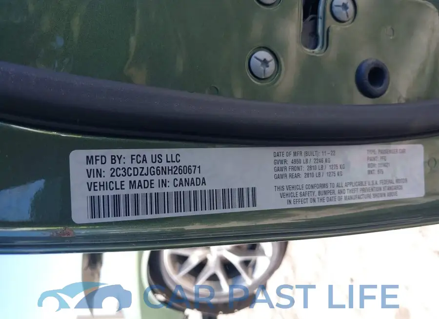 2C3CDZJG6NH260671# 9