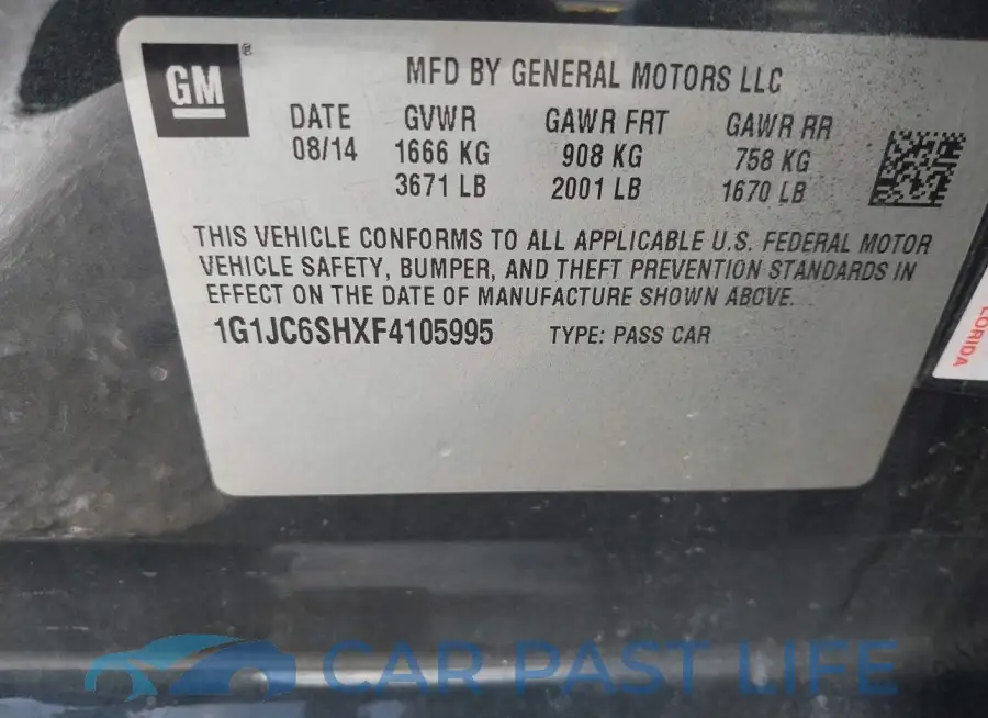 1G1JC6SHXF4105995# 9