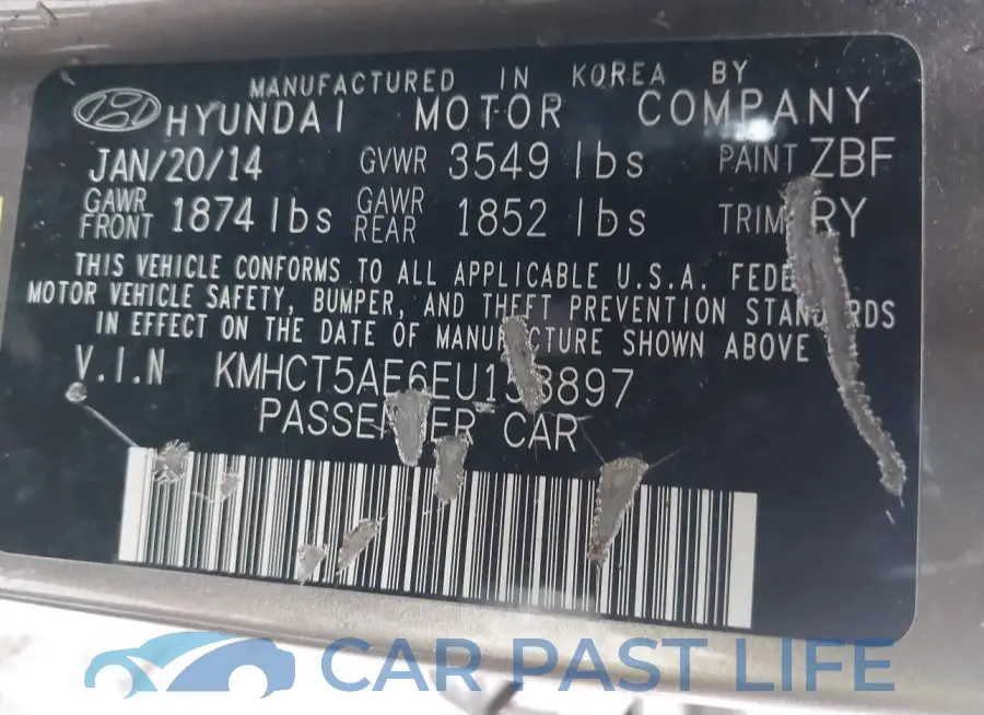 KMHCT5AE6EU158897# 9