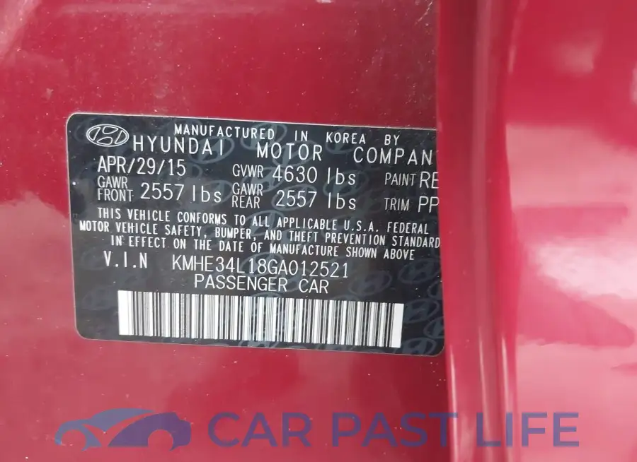 KMHE34L18GA012521# 9