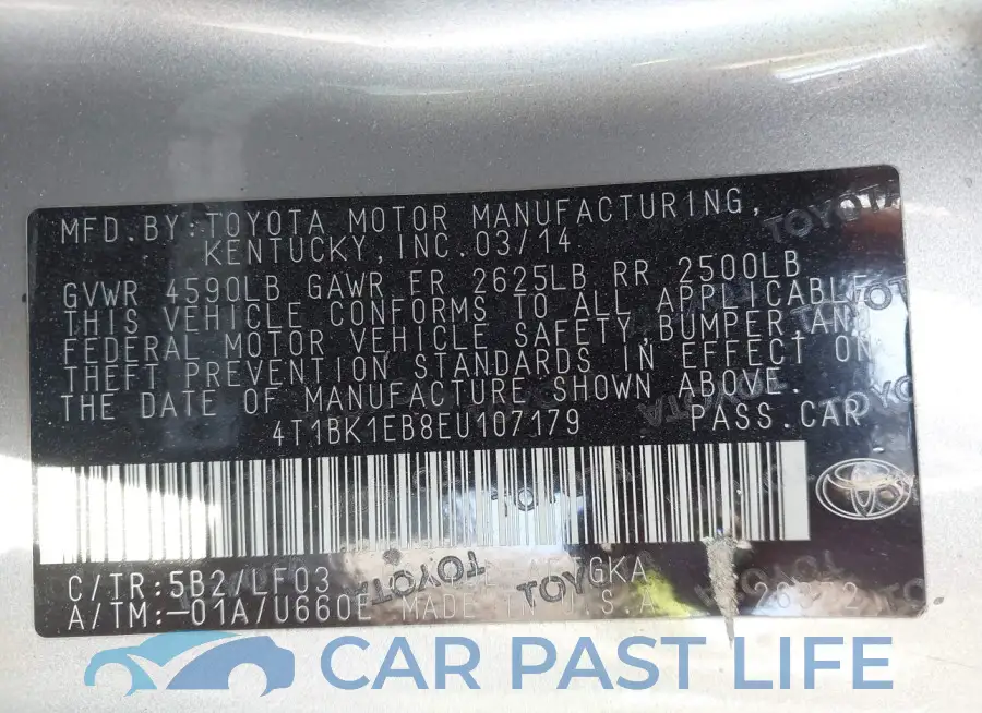 4T1BK1EB8EU107179# 9