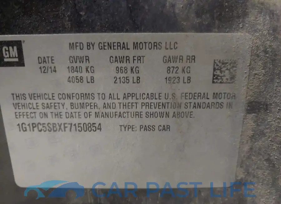 1G1PC5SBXF7150854# 9