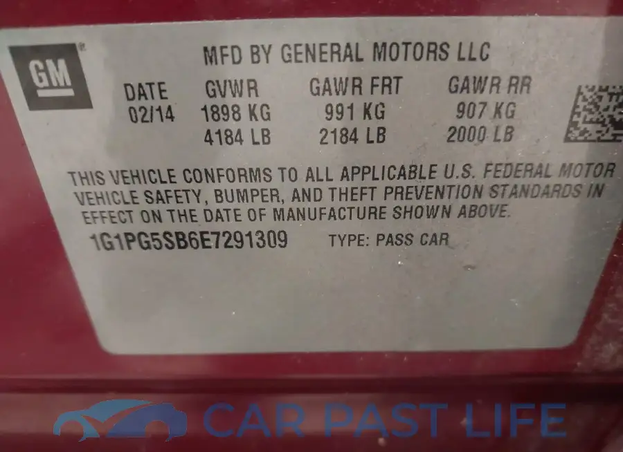 1G1PG5SB6E7291309# 9